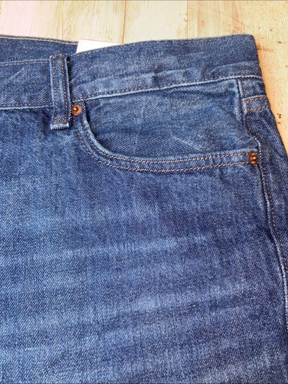 Old Navy High-Rise Slouchy Straight Blue Denim Cutoff Shorts Plus Size 26 - Picture 9 of 16